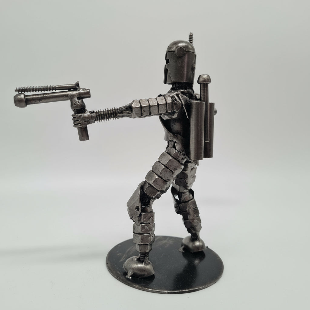 Jango Fett Figur stehend mit Waffe