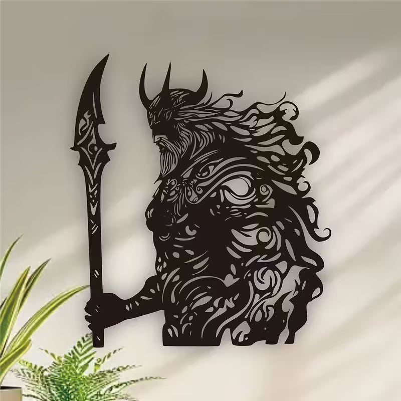 Odin Silhouette Metalldekoration