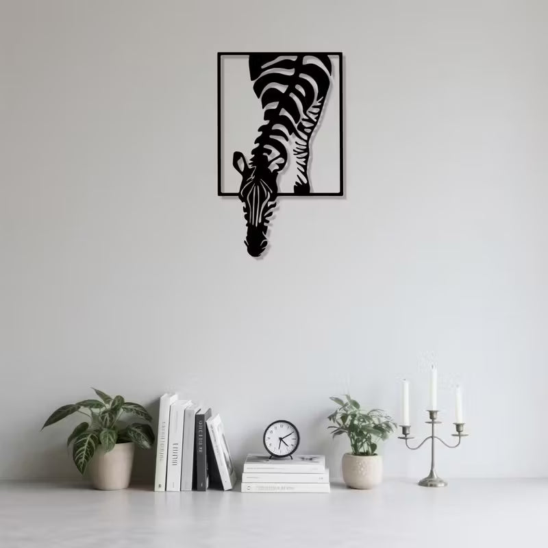 Zebra Metalldekoration