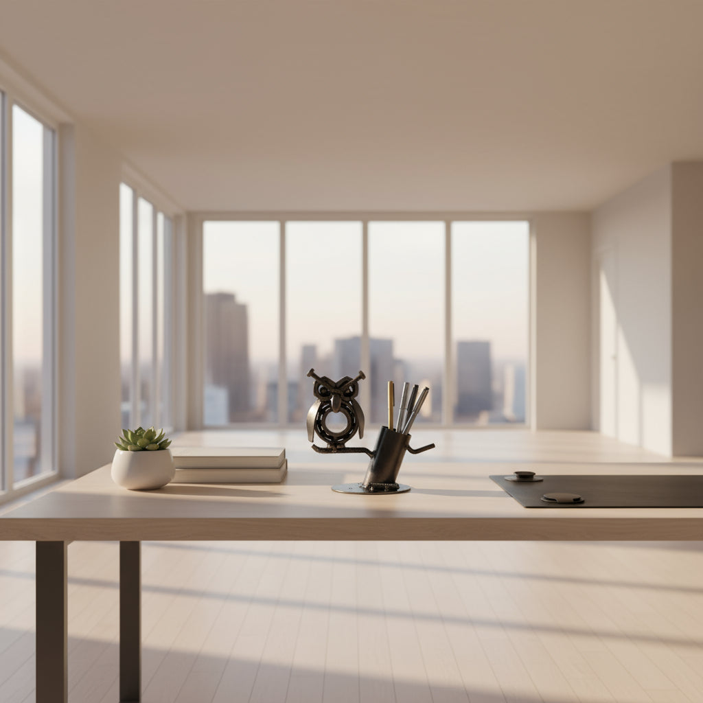 Eule mit Stiftehalter