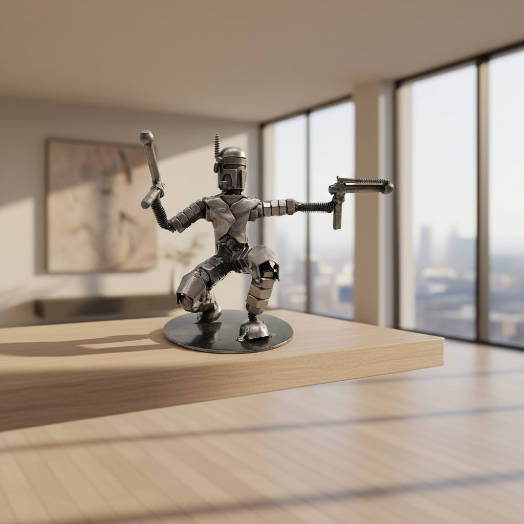 Jango Fett Figur kniend klein