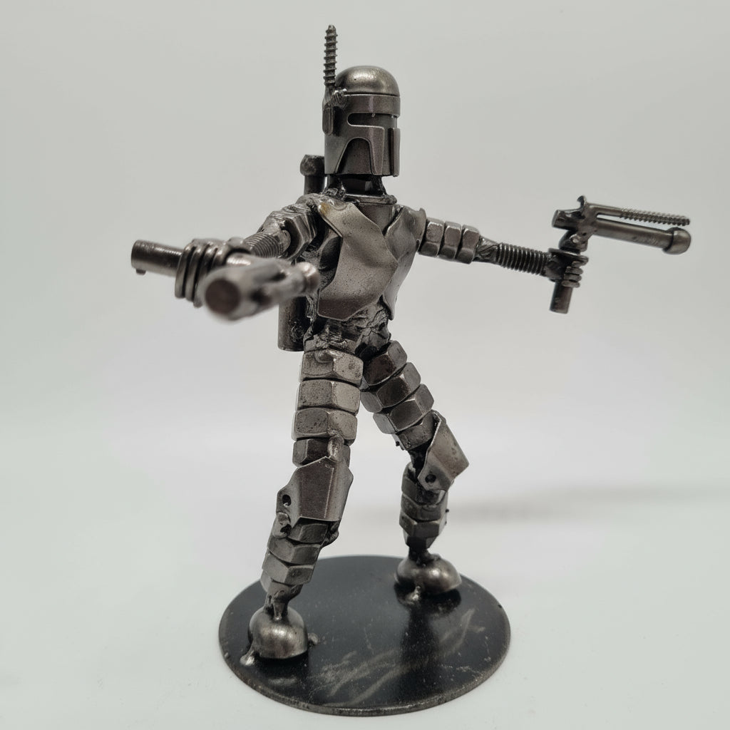 Jango Fett Figur stehend mit Waffe