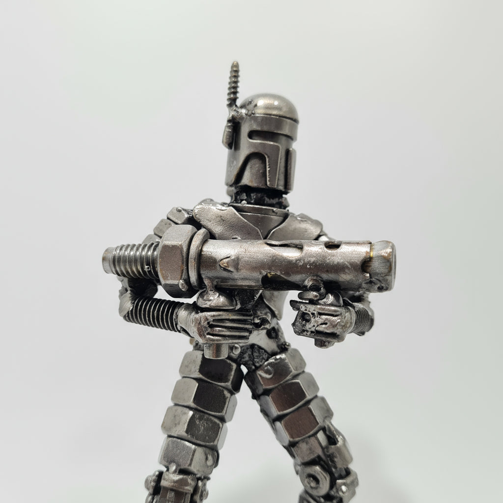 Jango Fett Figur stehend mit Raketenwerfer