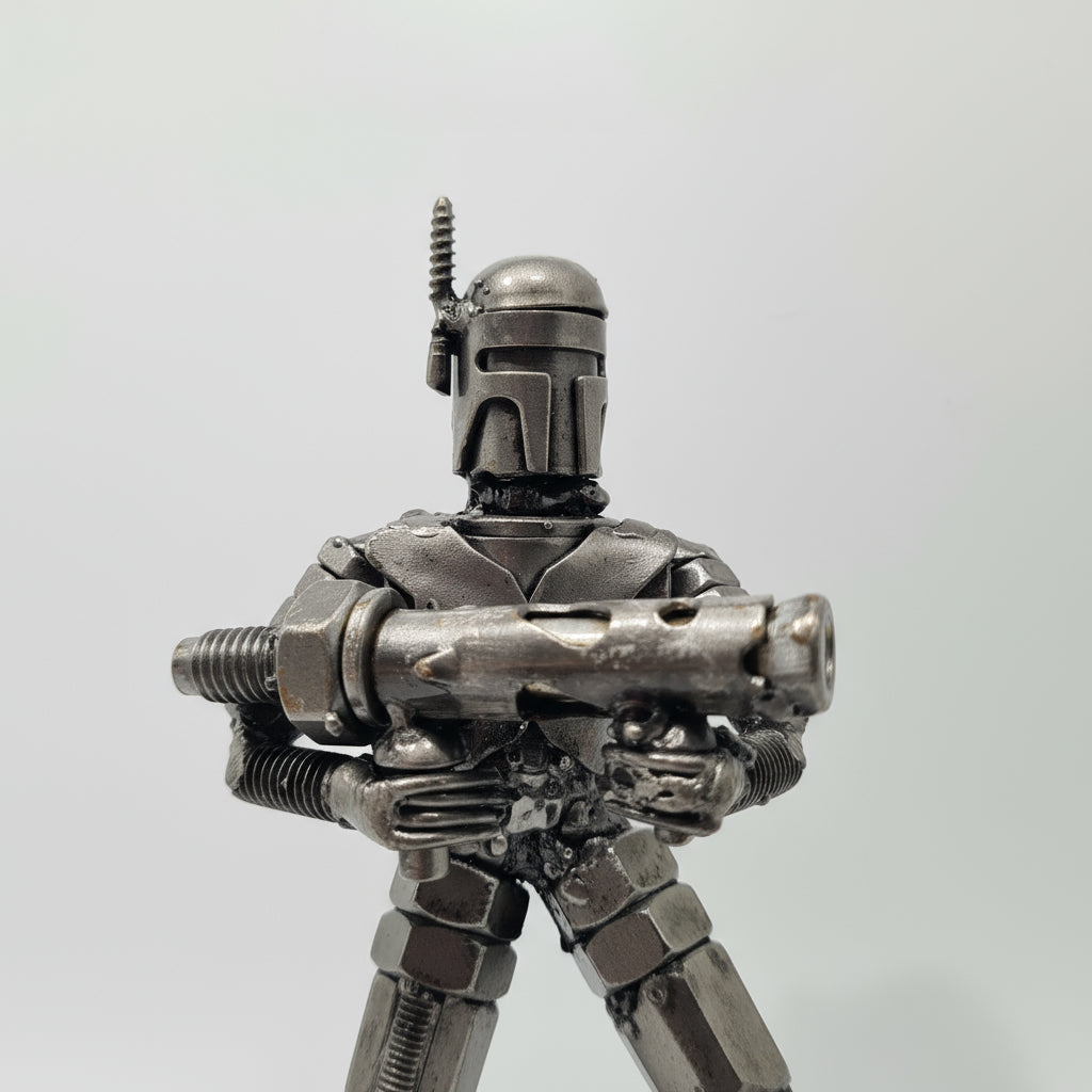 Jango Fett Figur stehend mit Raketenwerfer