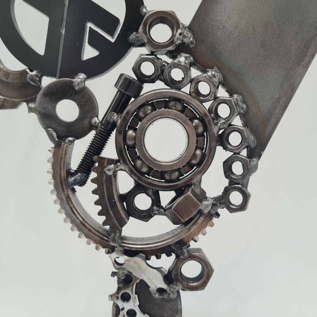 Steampunk Viking Logo auf Standfuß