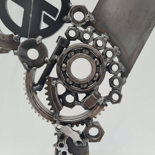 Steampunk Viking Logo auf Standfuß