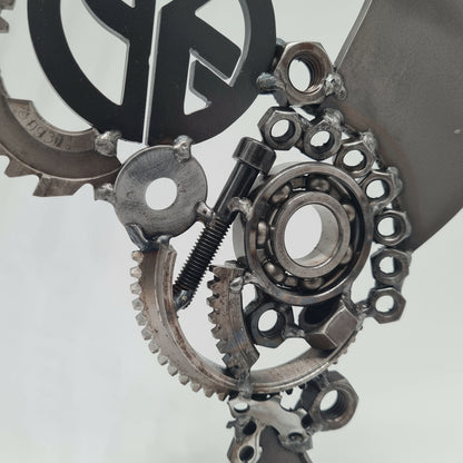 Steampunk Viking Logo auf Standfuß