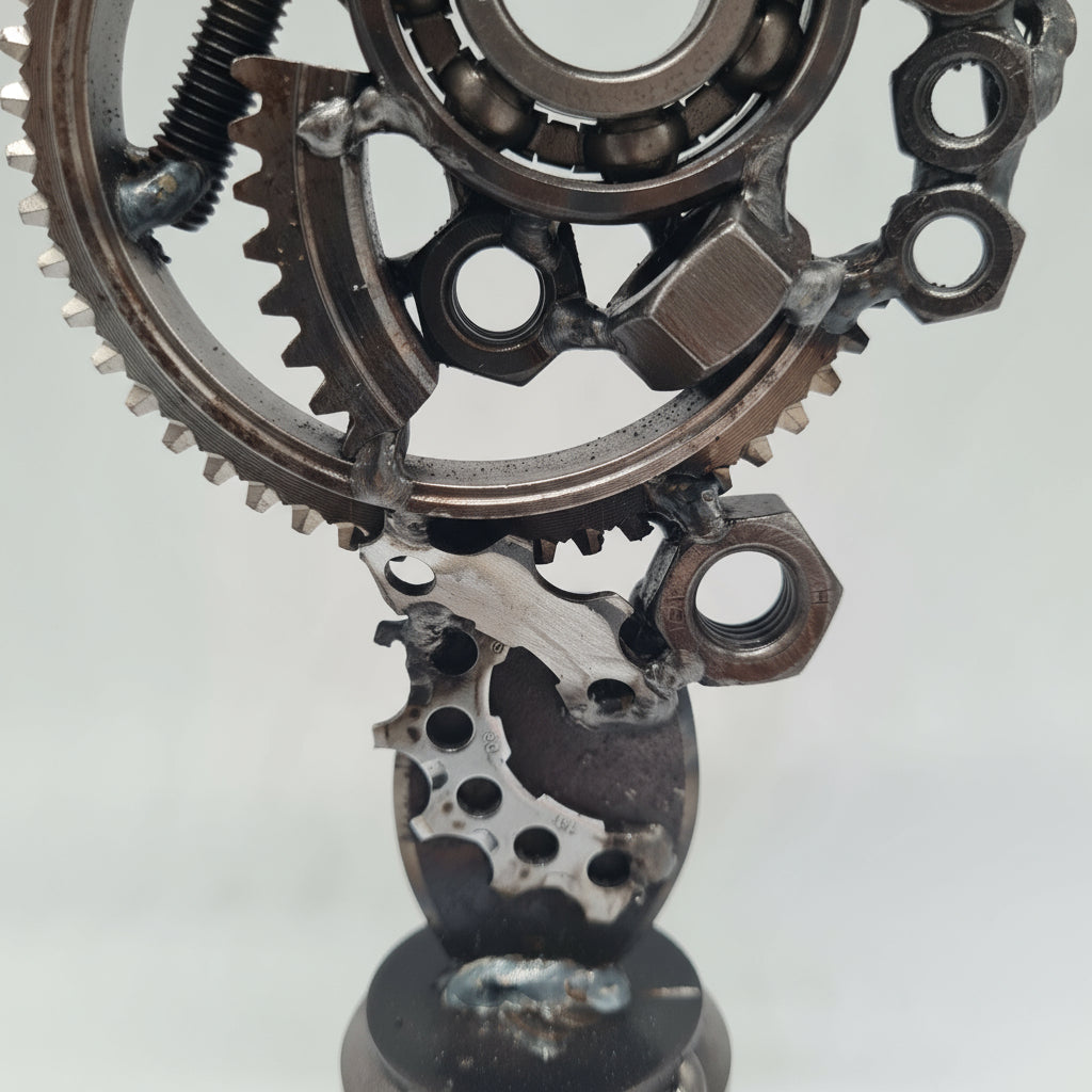 Steampunk Viking Logo auf Standfuß